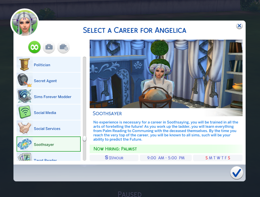 modeling career the sims 4